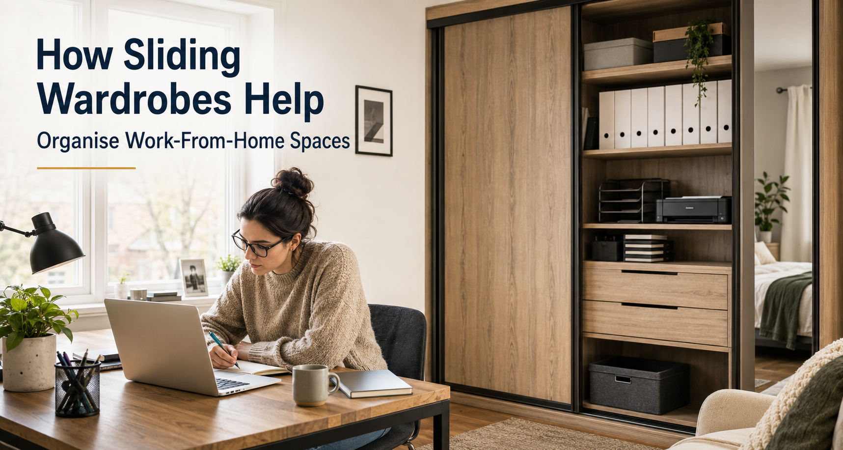 How Sliding Wardrobes Help Organise Work-From-Home Spaces